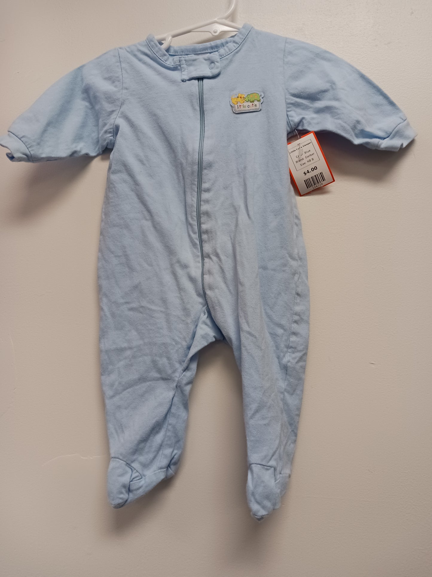 Blue Gerber Little Cutie Sleeper, NB B