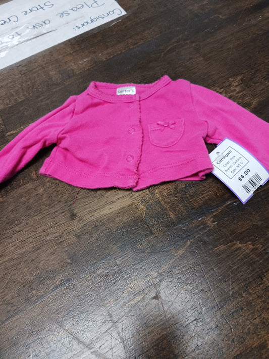 Pink Carters Cardigan, NB G