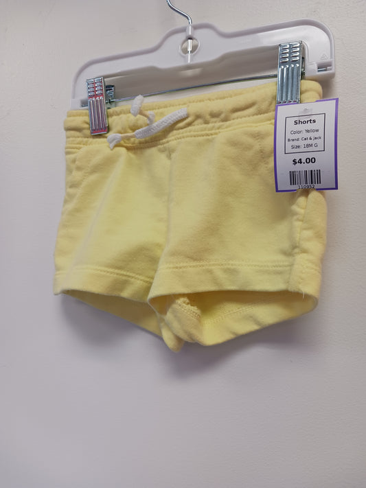 Yellow Cat & Jack Shorts, 18M G