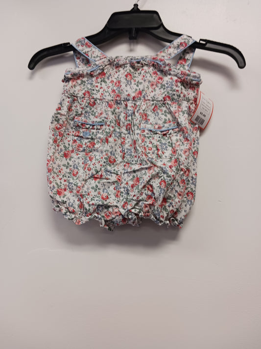 red/blue Ralph Lauren Flower Tank Romper, 6M G