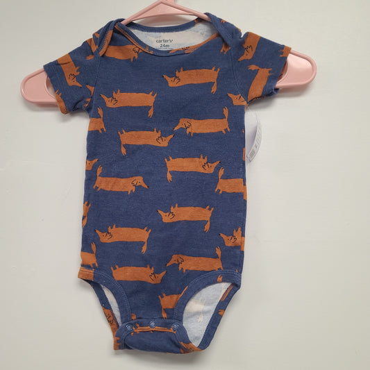 Navy Dog Carters Onesie, 2T B