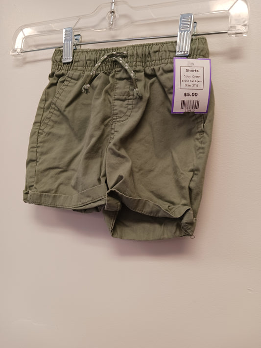 Green Cat & Jack Shorts, 2T B