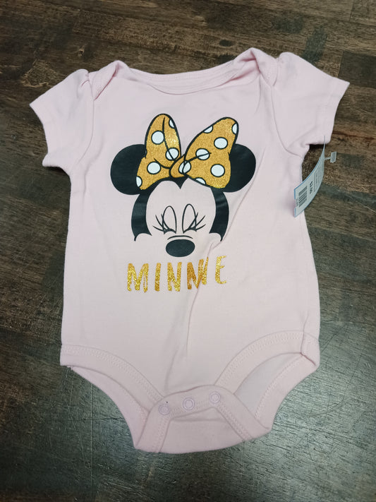 Pink Minnie Onesie, 6/9M G