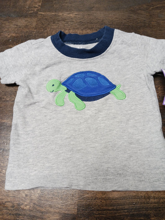 grey Child of Mine Turtle Shirt 0-3m, NB B