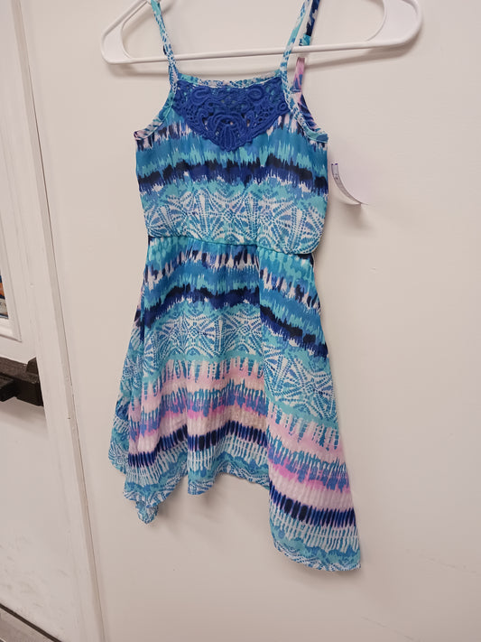Blue/White/Pink Childrens Place Dress, 5T G