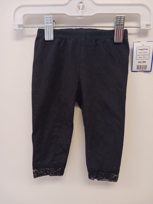 Black Garanimals Leggings, 3M G