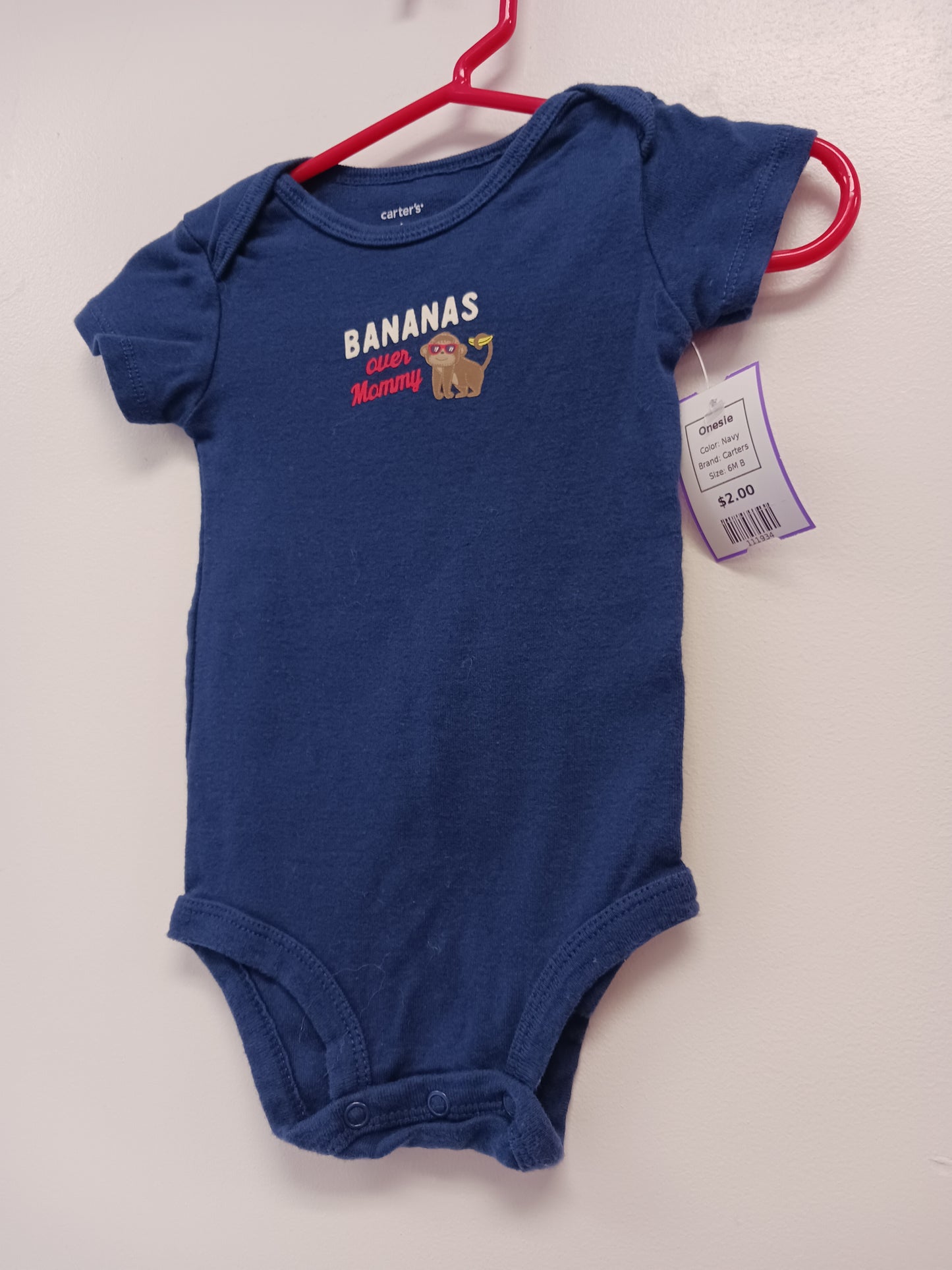 Navy Carters Onesie, 6M B