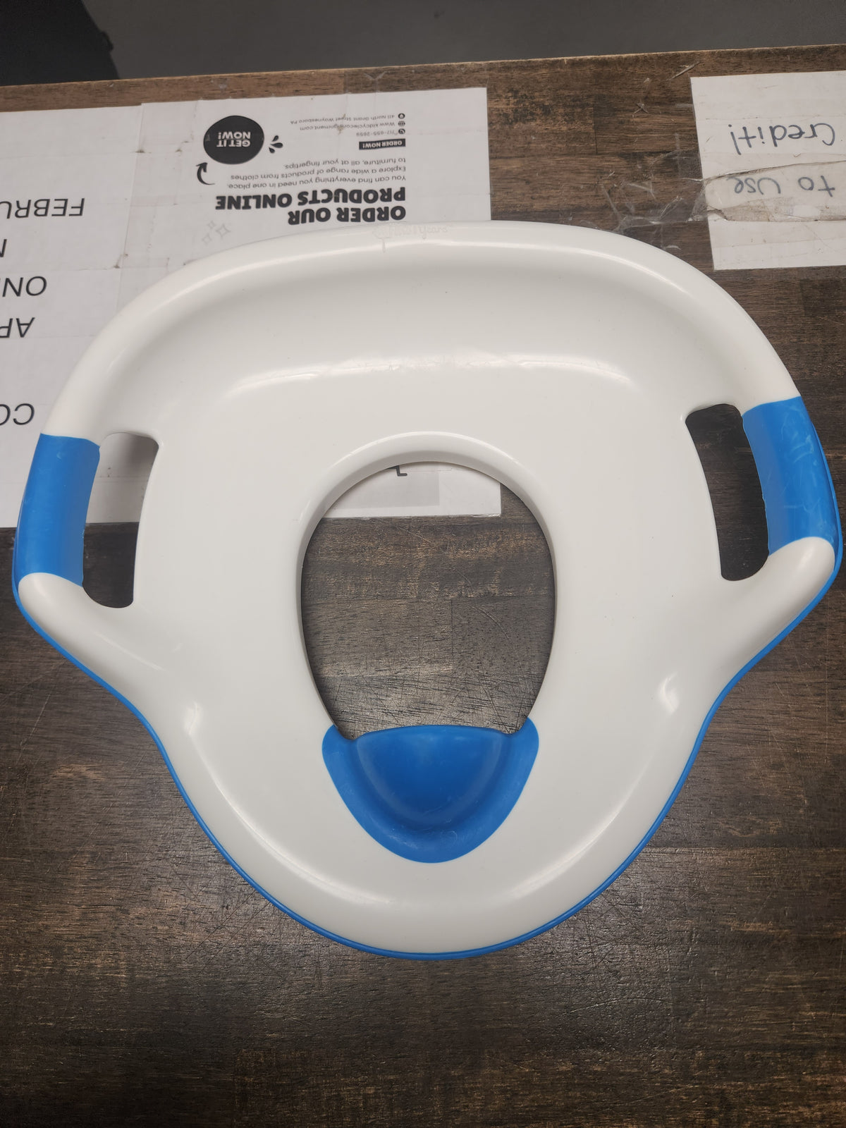 White/Blue The First Years Potty Ring
