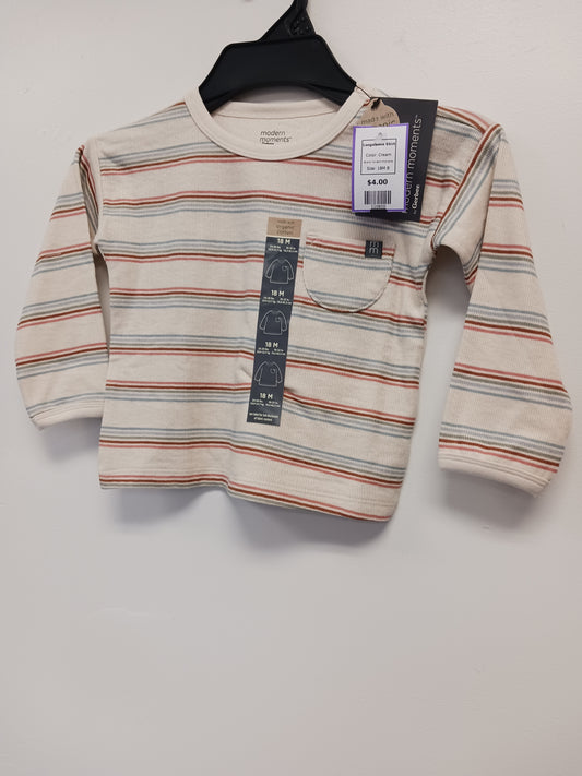 Cream Modern Moments Longsleeve Shirt, 18M B