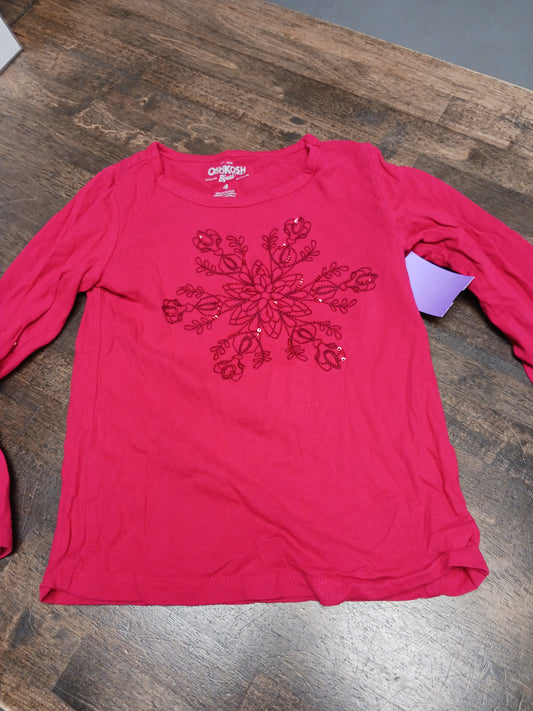 Red OshKosh Longsleeve Shirt, 4T G