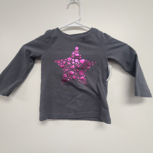 Grey/Purple Star Cat & Jack Longsleeve Shirt, 2T G