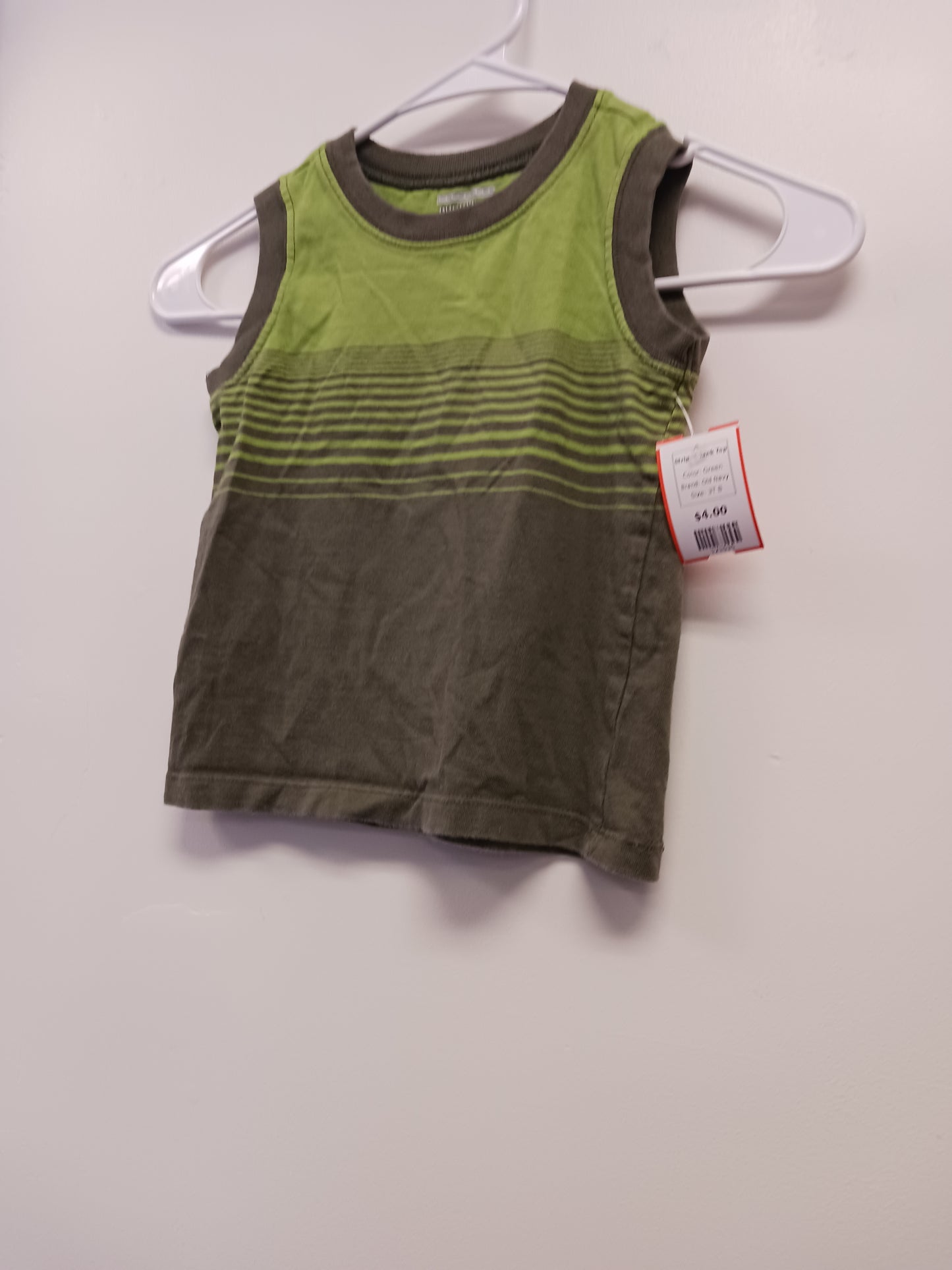 Green Old Navy Striped Tank Top, 3T B