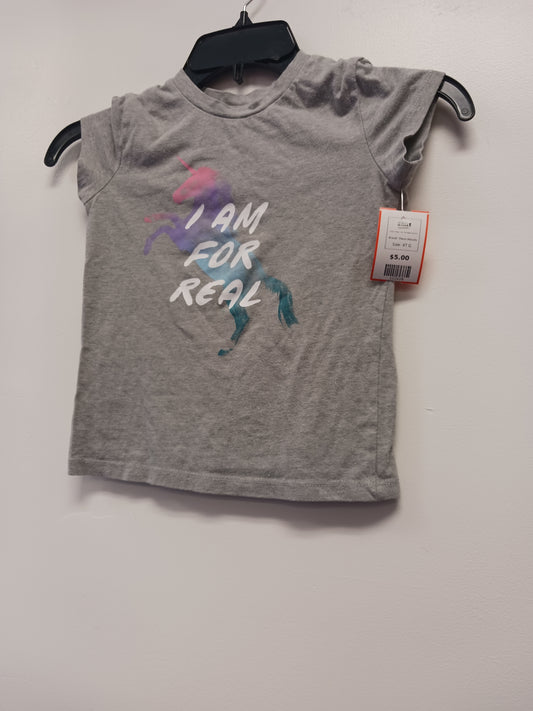 Grey I Am For Real Unicorn There Abouts Shirt, 4T G