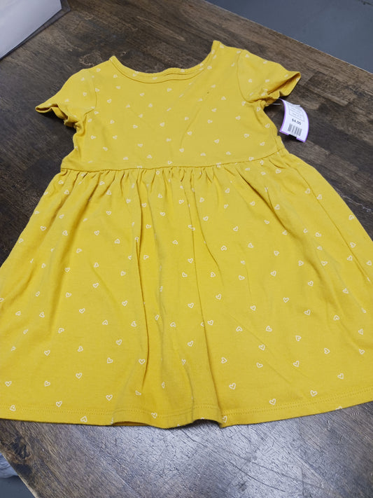 Gold Cat & Jack Heart Dress, 4T G