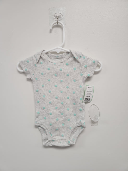 Grey/Blue Star Carters Onesie, NB B