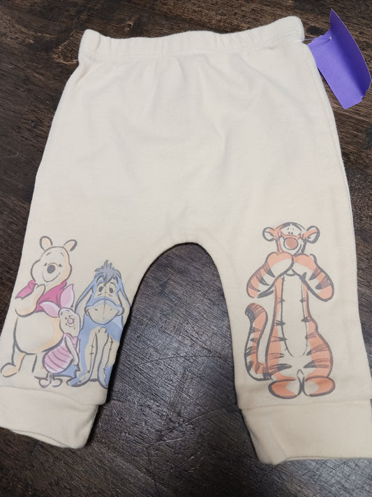 yellow Disney Baby Whinnie The Pooh Joggers 0-3m, NB B