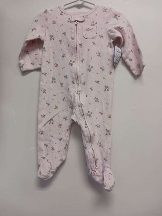 Pink Flower Carters Sleeper, 9M G