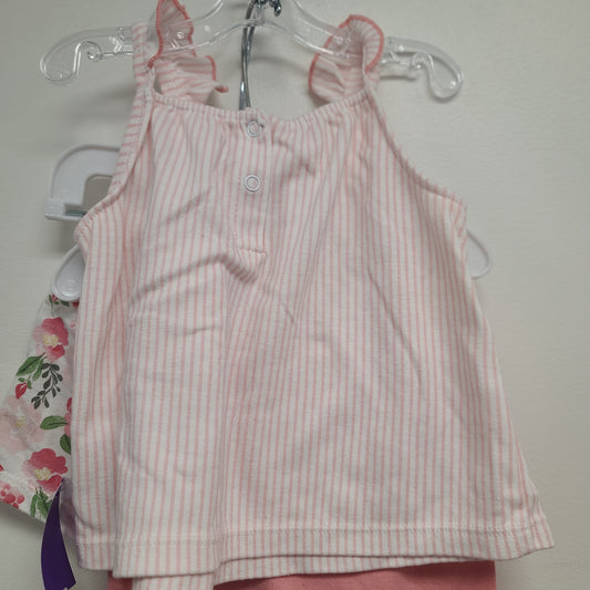 Pink/White Flower Quiltex Outfit(3Pc), 12M G