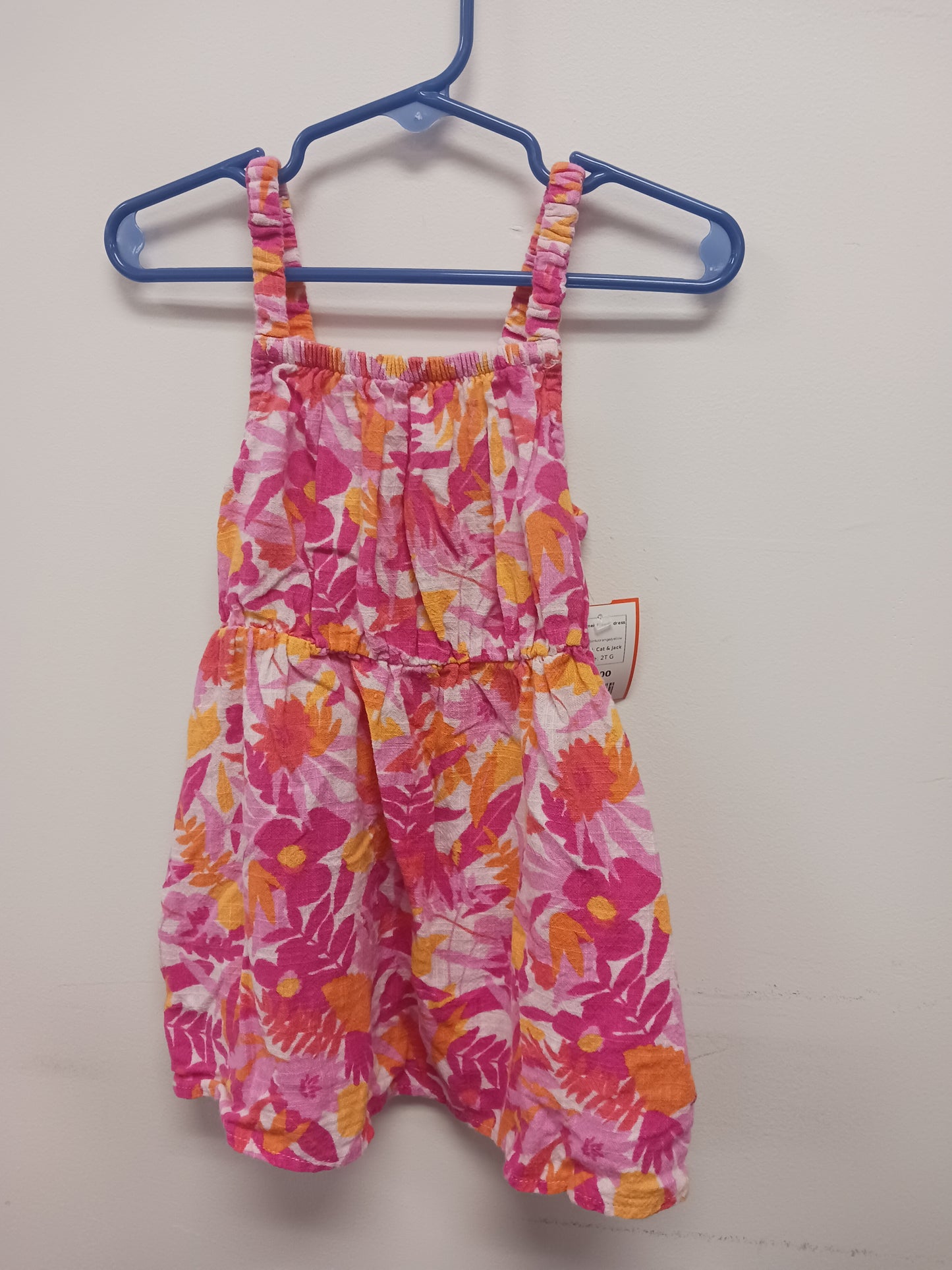 pink/orange/yellow Cat & Jack Summer Flower dress, 2T G