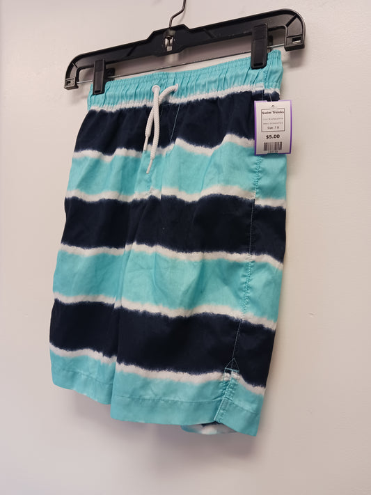 Blue/Navy/White Childrens Place Swim Trunks, 7 B