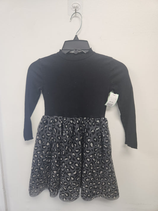 Black/Grey Cheetah Old Navy Dress, 5T G