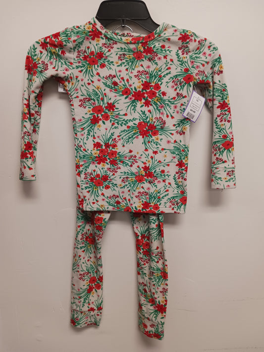 White/Red/Green Flower Cat & Jack Pjs, 5T G