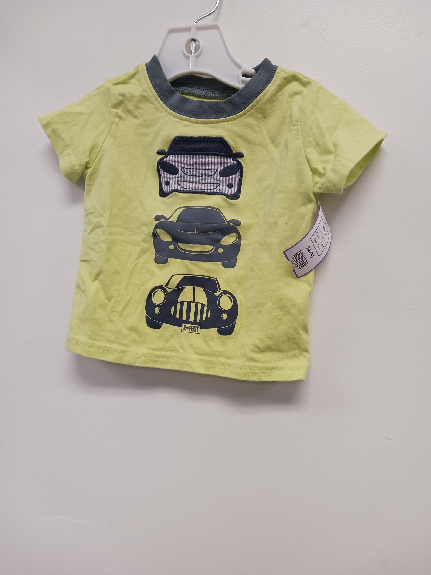 Green/Grey Car Carters Shirt, 3M B