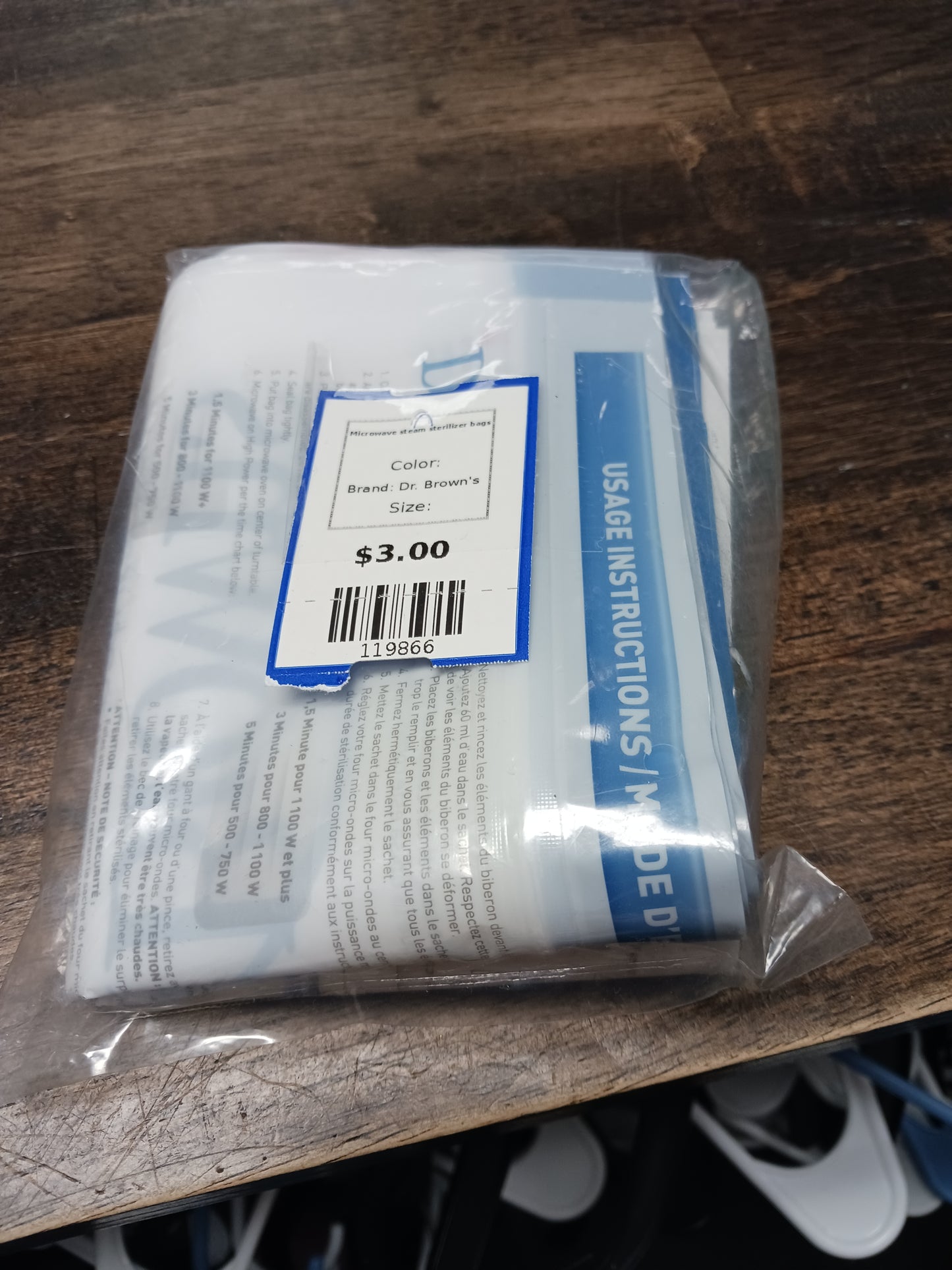 Dr. Brown's Microwave steam sterilizer bags