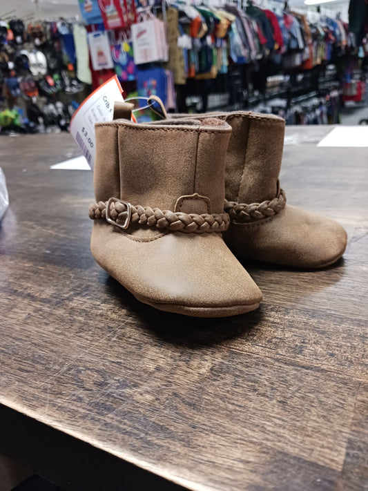 Brown Carters Crib Shoes, 3-6M G