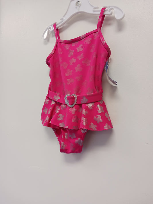 Pink/Silver Butterfly Tropic Sun Swim Suit, 18M G