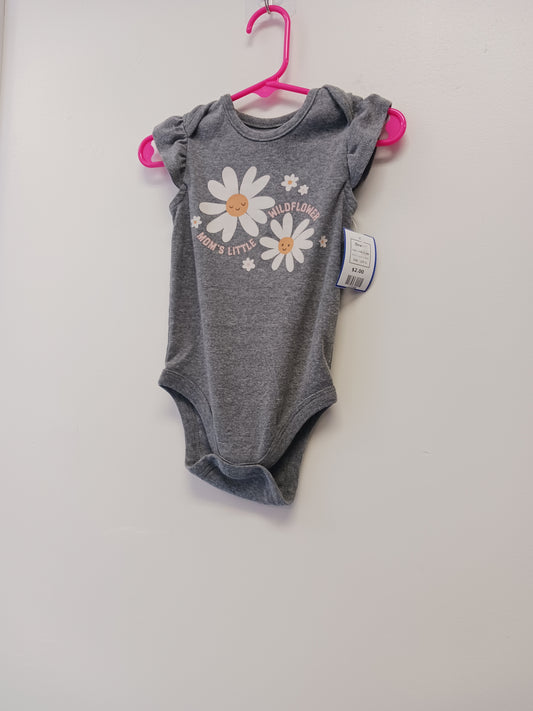 Grey Flower Jumping Bean Onesie, 12M G