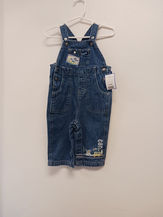 Blue Small Wonders Jean Bib Overall 6/9m, 6M B