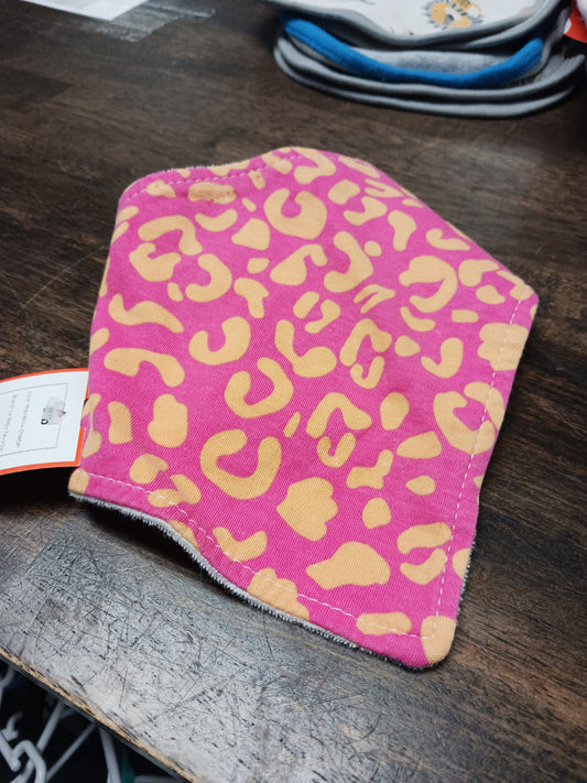 Pink/Yellow Cheetah Le Bebe Favorite Bib