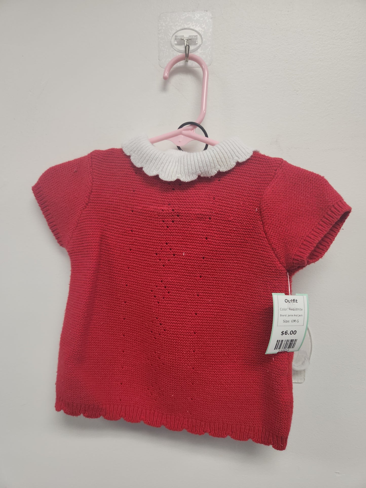 Red/White Janie And Jack Outfit, 6M G