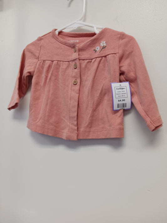 Pink Carters Cardigan, 6M G