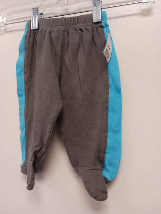 grey/blue  Footed Pants 6/9m, 6M B