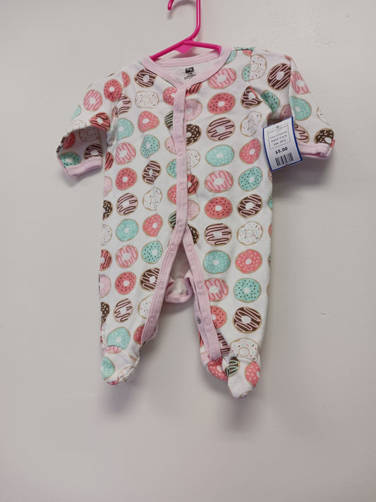 pink/white H & M Doughnut Sleeper 3/6m, 3M G