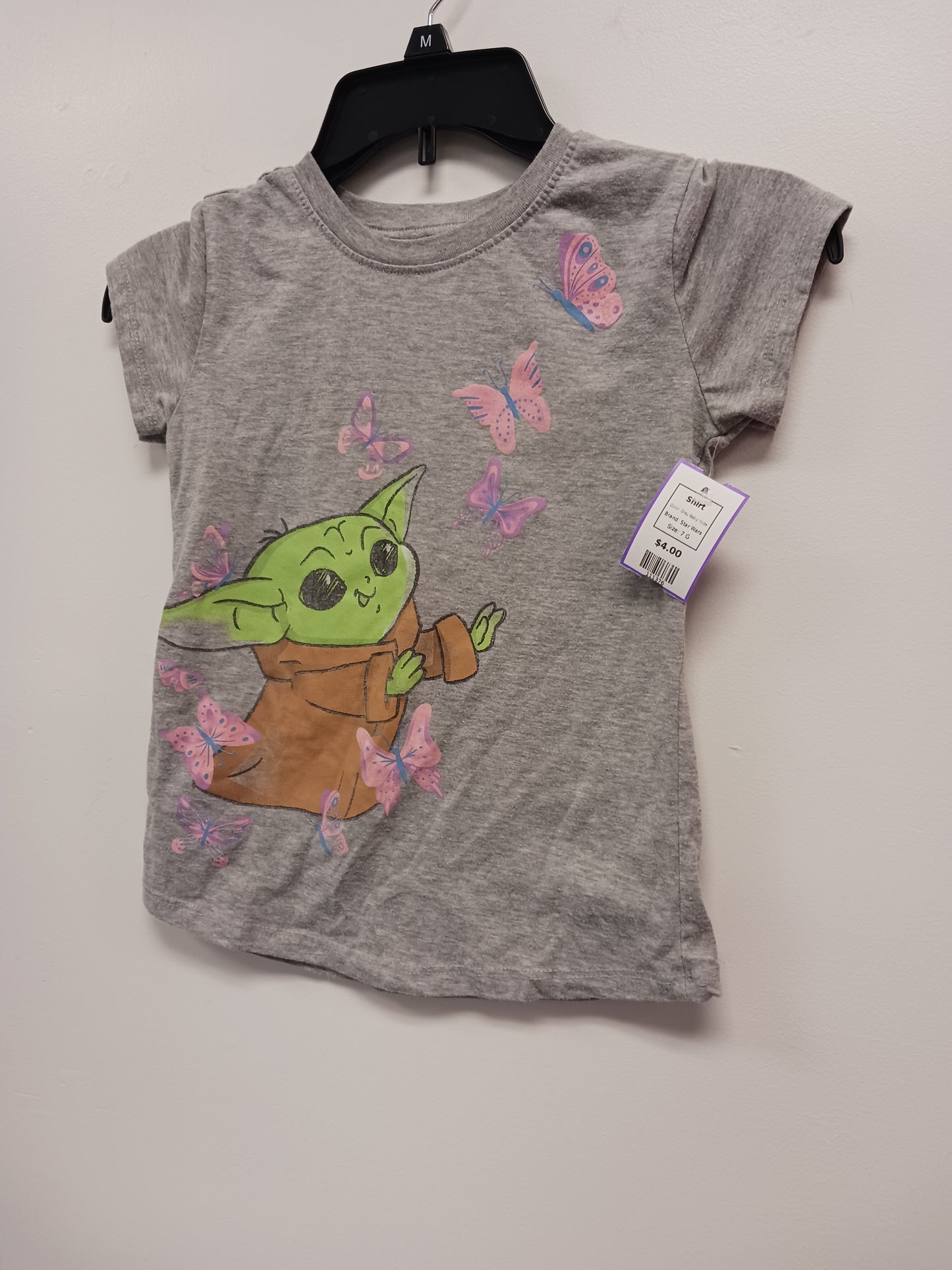 Grey Baby Yoda Star Wars Shirt, 7 G