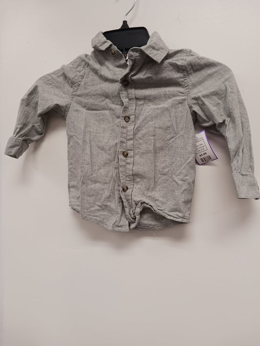 Grey Cat & Jack Longsleeve Button Up, 2T B