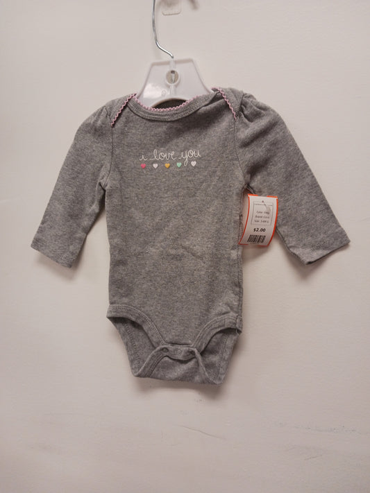 Grey Circo Long Sleeve I LOVE YOU onesie, 3-6M G