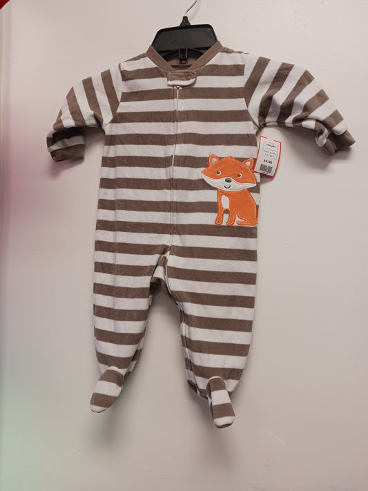 Brown/White Striped Fox Carters Sleeper, 9M B