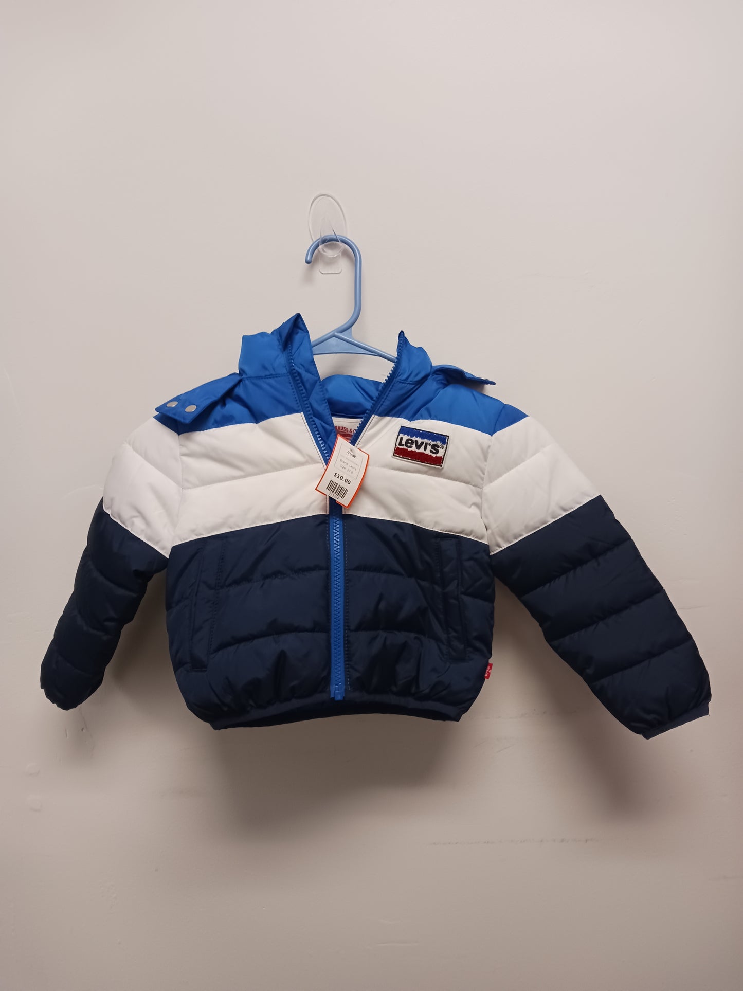 Blue/White/Navy Levi's Coat, 2T B