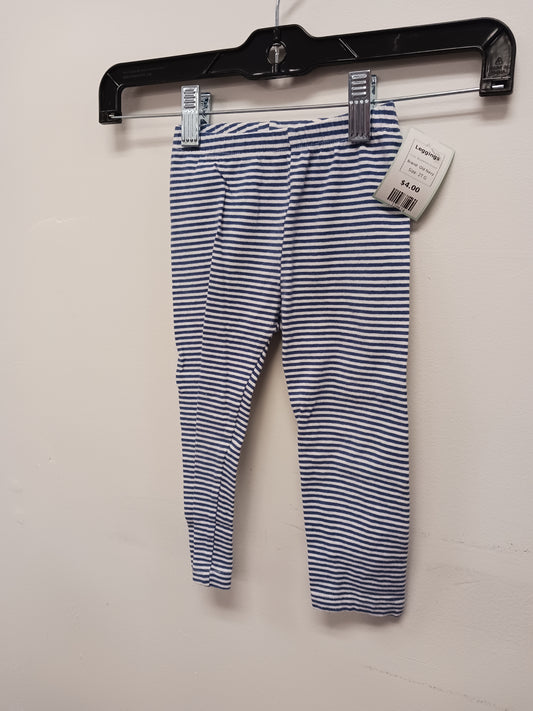 Blue/White Striped Old Navy Leggings, 2T G