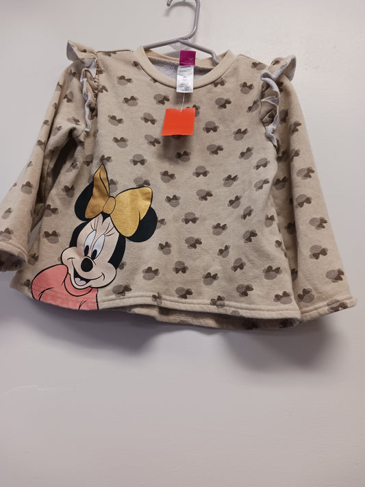 Tan Disney Minnie Mouse Sweat Shirt, 4T G