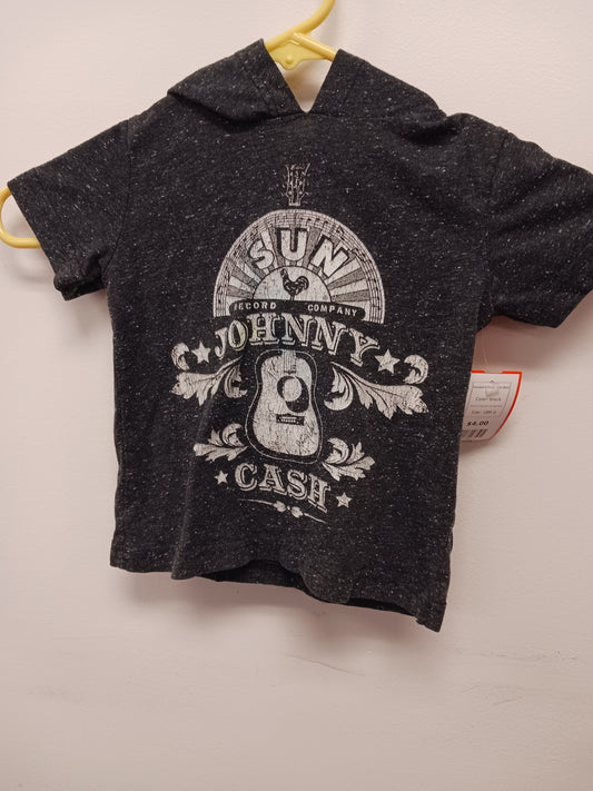 black  Hooded Johnny Cash Shirt, 18M G