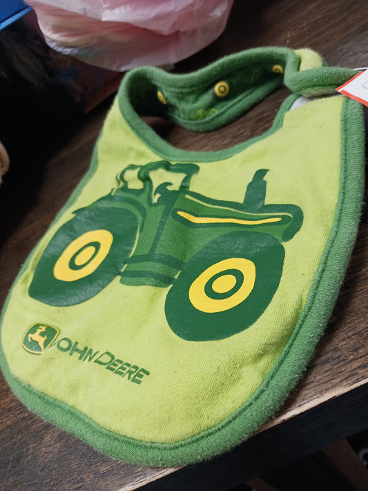 green john Deere Tractor Bib