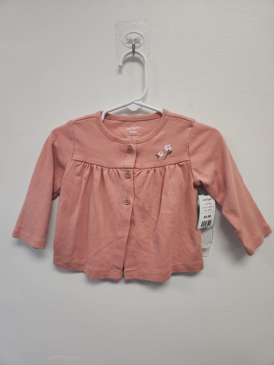 Pink Carters Cardigan, 12M G