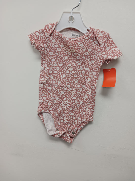 Pink Carters Flower Onesie, 6M G