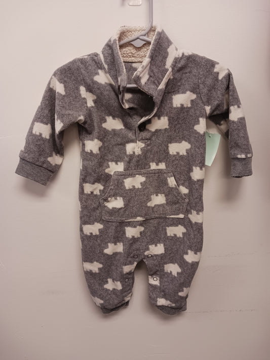 Grey/White Bear Carters Pant One Piece, 6M B