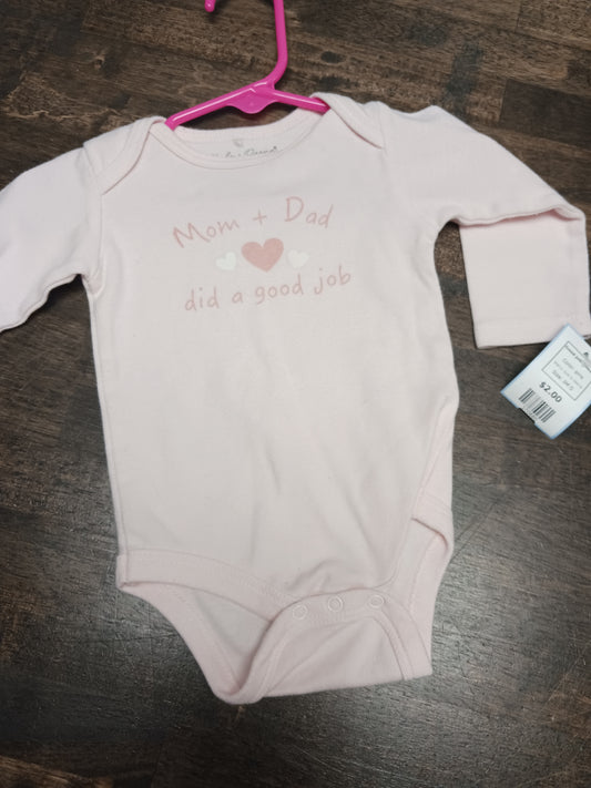 pink Kyle & Deena Good Job Onesie, 3M G